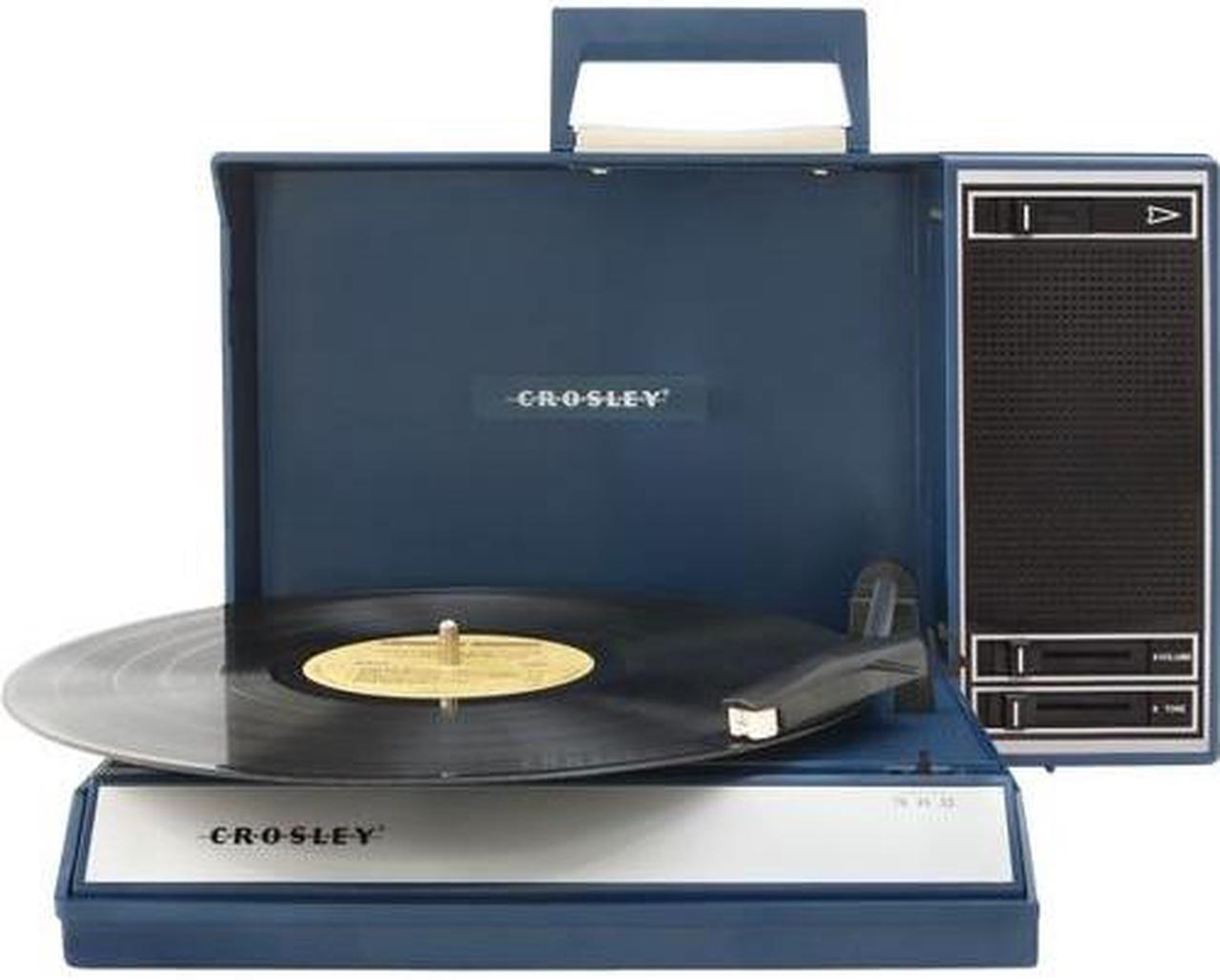 Alt view image 17 of 17 - Crosley Radio Spinnerette Portable USB Turntable, Blue - CR6016A-BL