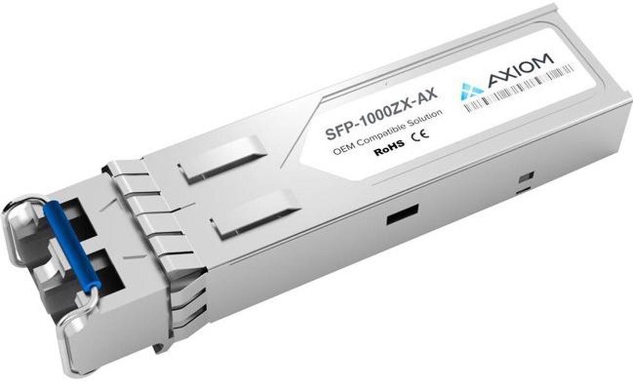 Axiom SFP-1000ZX-AX Sfp (Mini-Gbic) Transceiver Module (Equivalent To: Fluke Sfp-1000Zx) - Gige - 1000Base-Zx - Lc Single-Mode - Up To 49.7 Miles - 1550 Nm