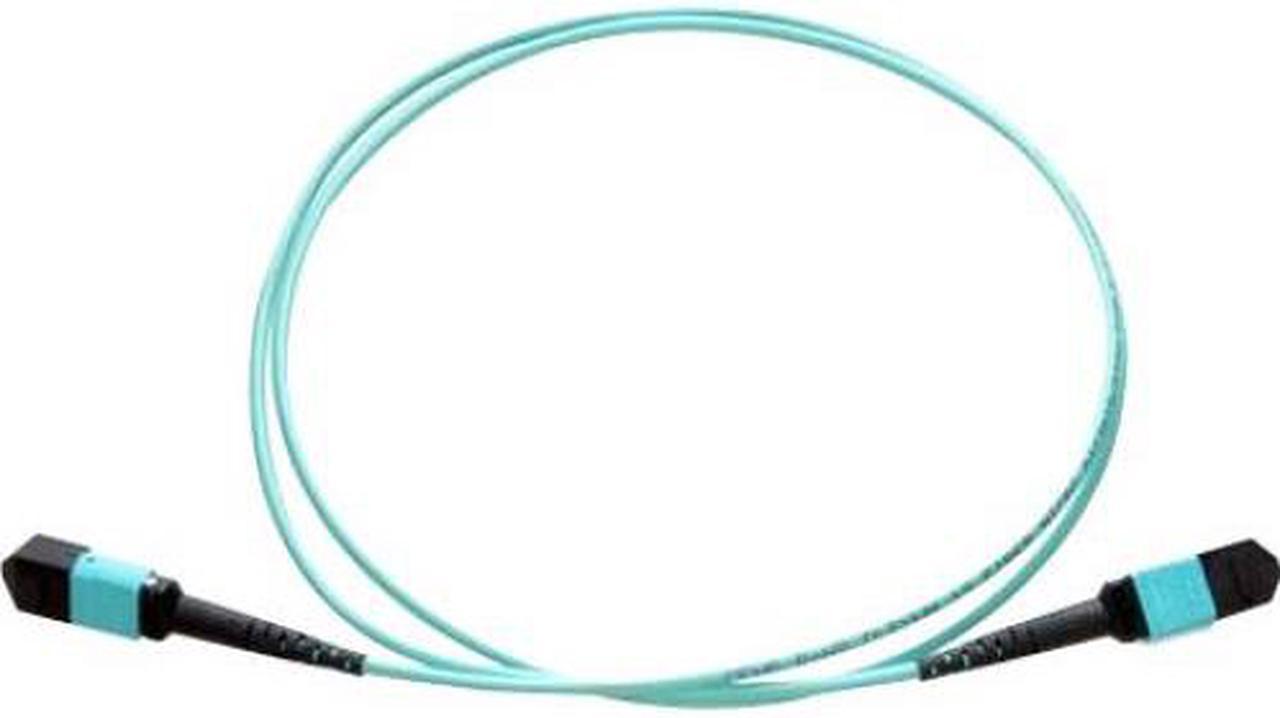 Axiom MPOFFOM310M-AX Crossover Cable - Mtp/Mpo Multi-Mode (F) To Mtp/Mpo Multi-Mode (F) - 33 Ft - Fiber Optic - 50 / 125 Micron - Om3 - Riser - Aqua