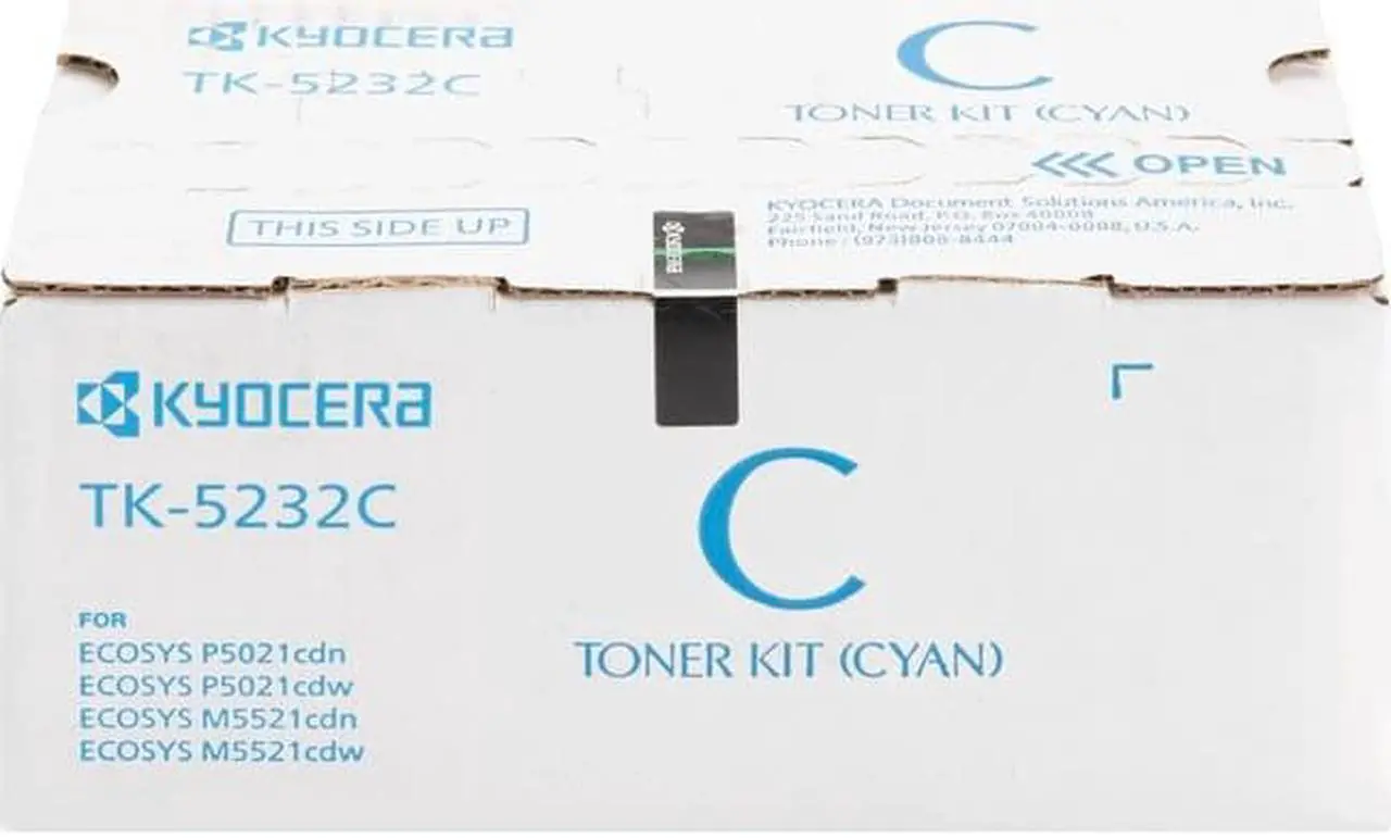 Alt view image 7 of 8 - Cyan Toner Cartridge for Kyocera TK-5232C ECOSYS M5521cdw, ECOSYS P5021cdw, Genuine Kyocera Brand