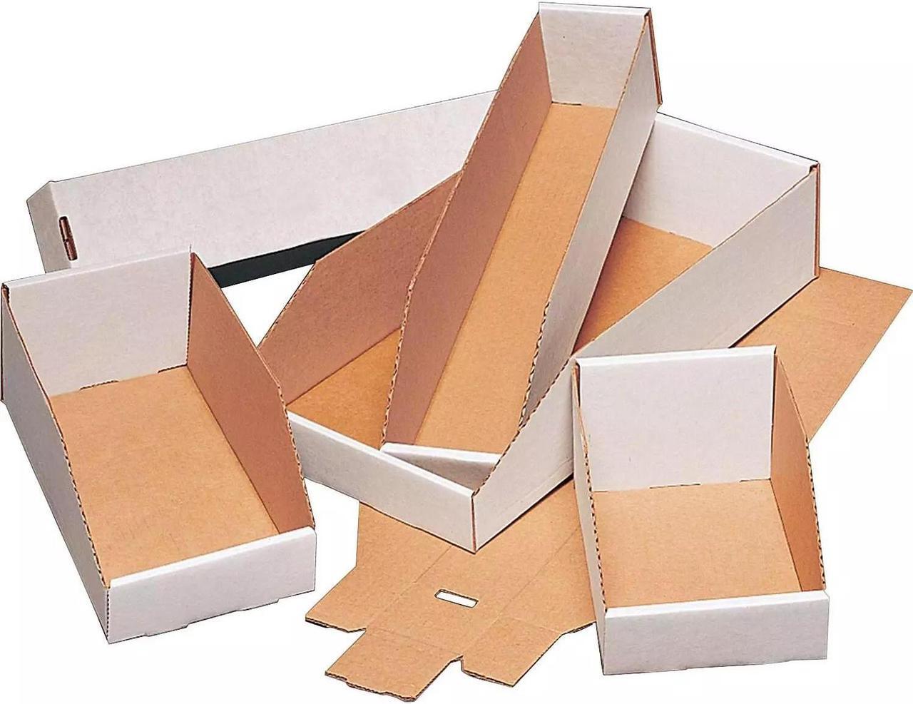 Main image of Staples Open Top Bin Boxes 4" x 24" x 4 1/2" White 50/Bundle BSBINMT424