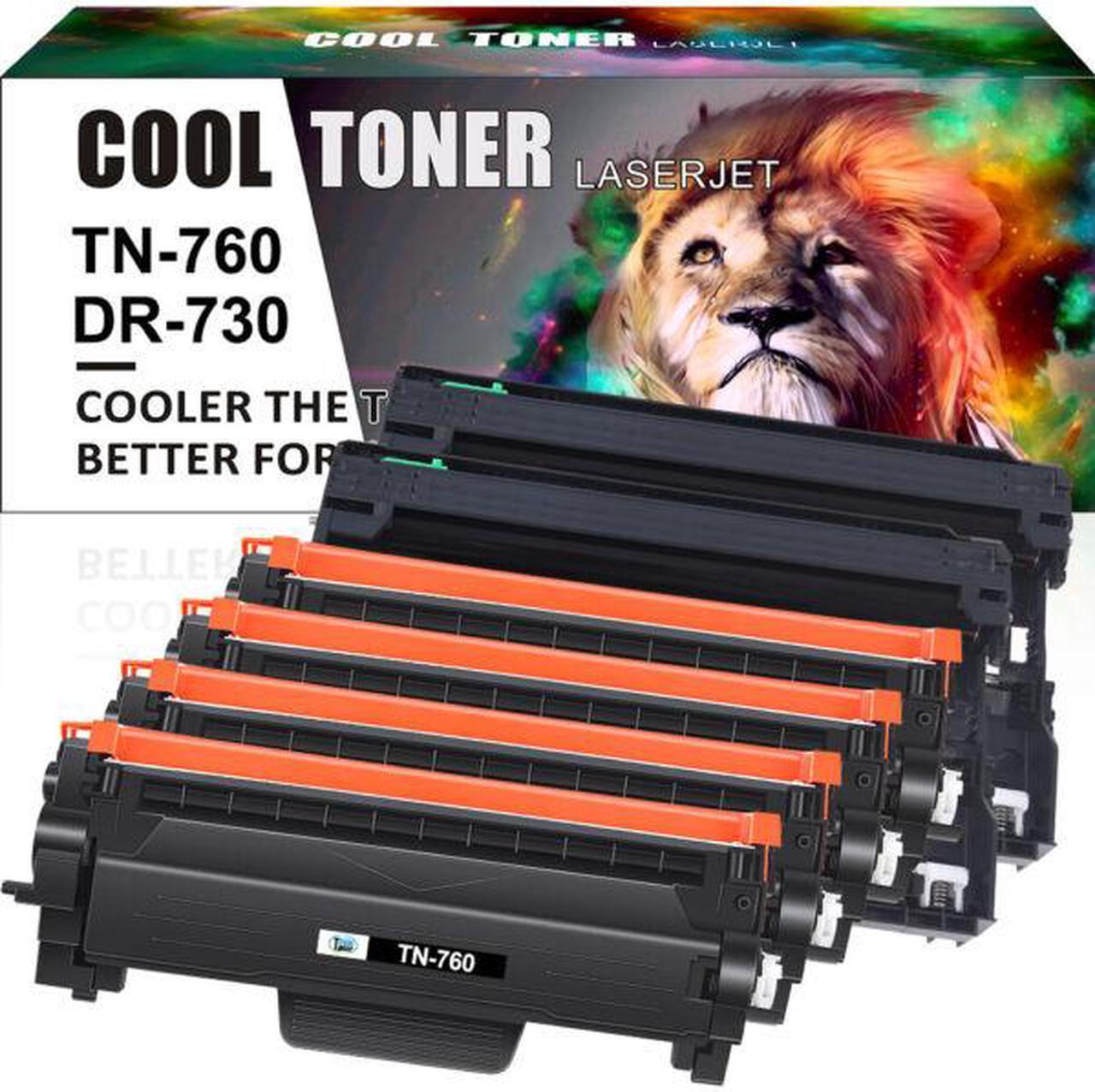 Main image of 4 TN760 Toner + 2 DR730 Drum Compatible With Brother