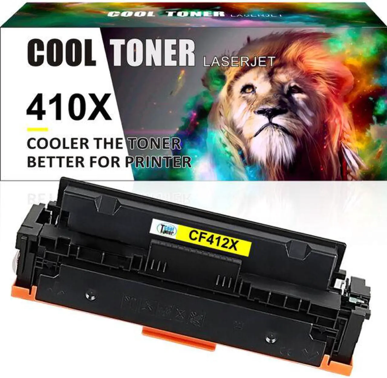 Main image of 1PK Yellow Toner Compatible with HP 410X CF410X Color LaserJet Pro M452dw M452dn MFP M477fd