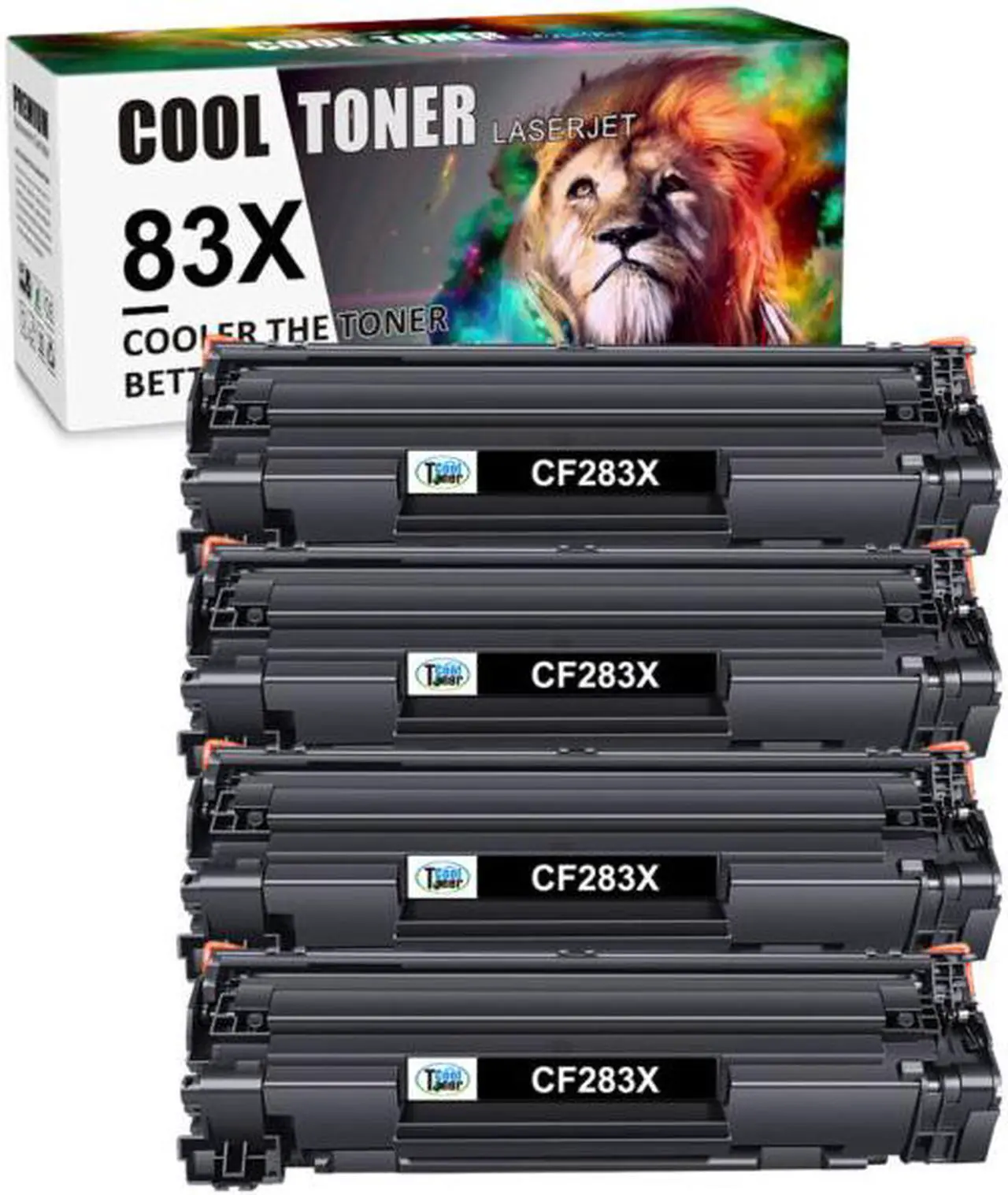Main image of 4PK Toner CF283A CF283X Compatible with HP 83A 83X LaserJet Pro MFP M225dn M225d