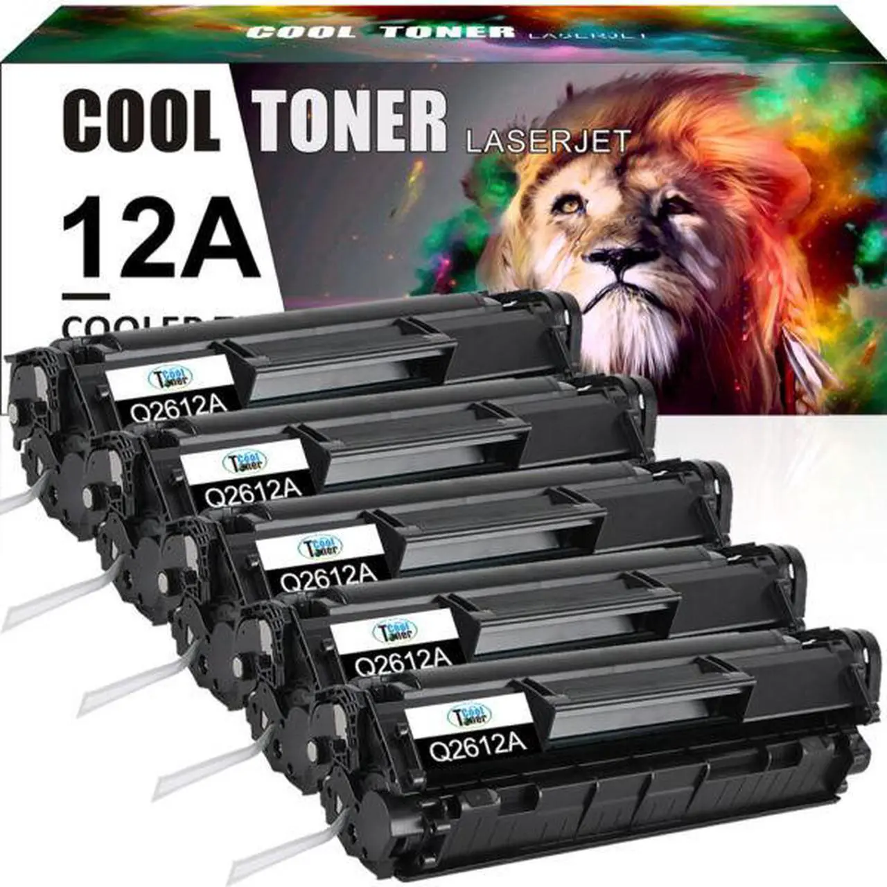 Main image of 5Pack toner Cartridge for HP Q2612A Black LaserJet 1020 1022 1012 3050 3020
