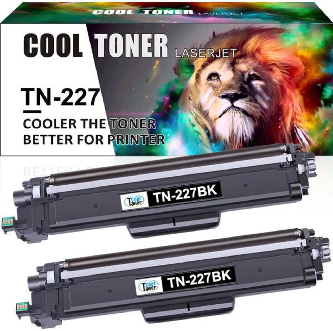 Main image of 2x Black Toner Compatible With Brother TN227 TN227BK HL-L3210CW L3750cdw MFC-L3770CDW