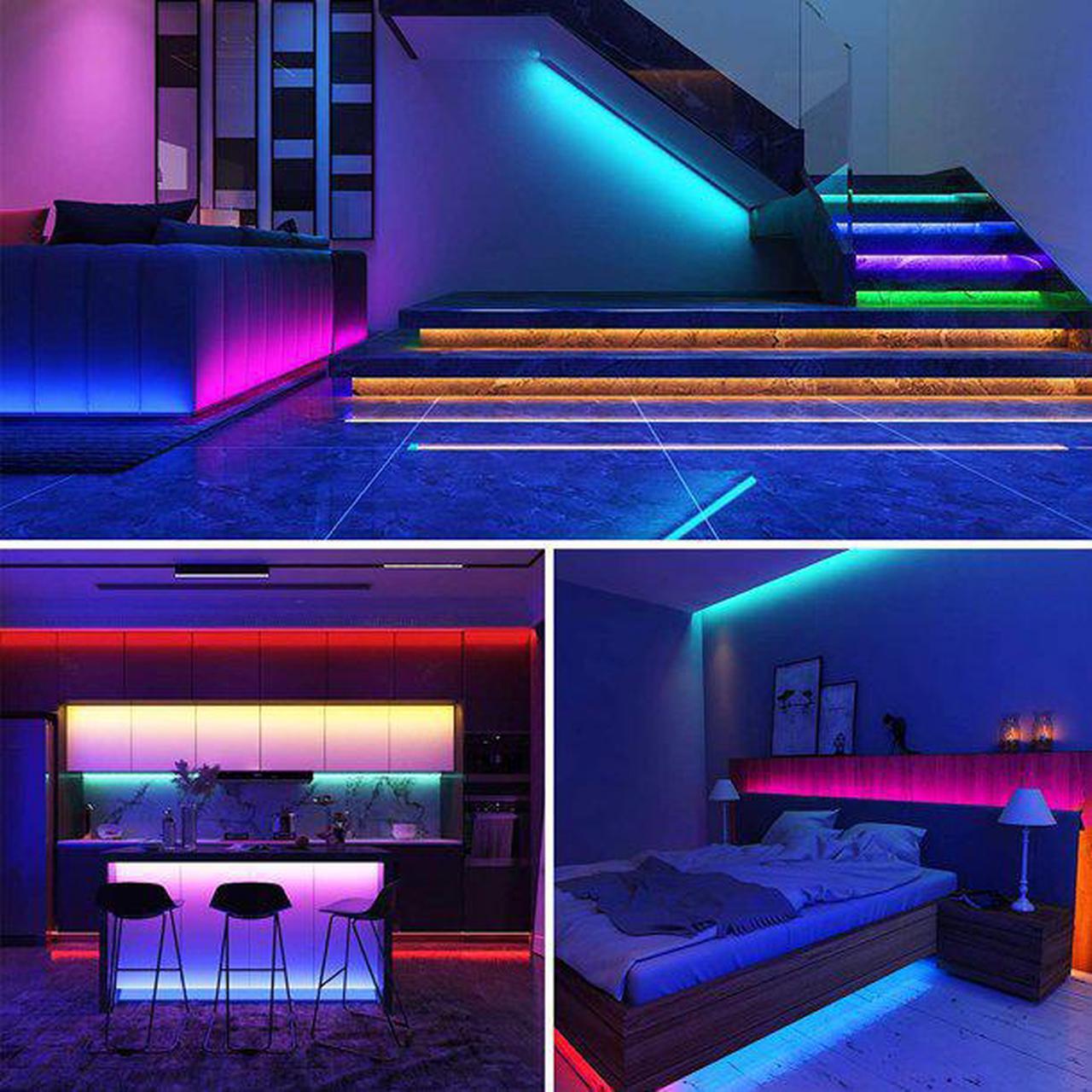 Alt view image 3 of 14 - Emerald 15FT LED Strip Lights, Colored USB TV Backlight with Remote, 16 Color Lights (SM-720-1638)