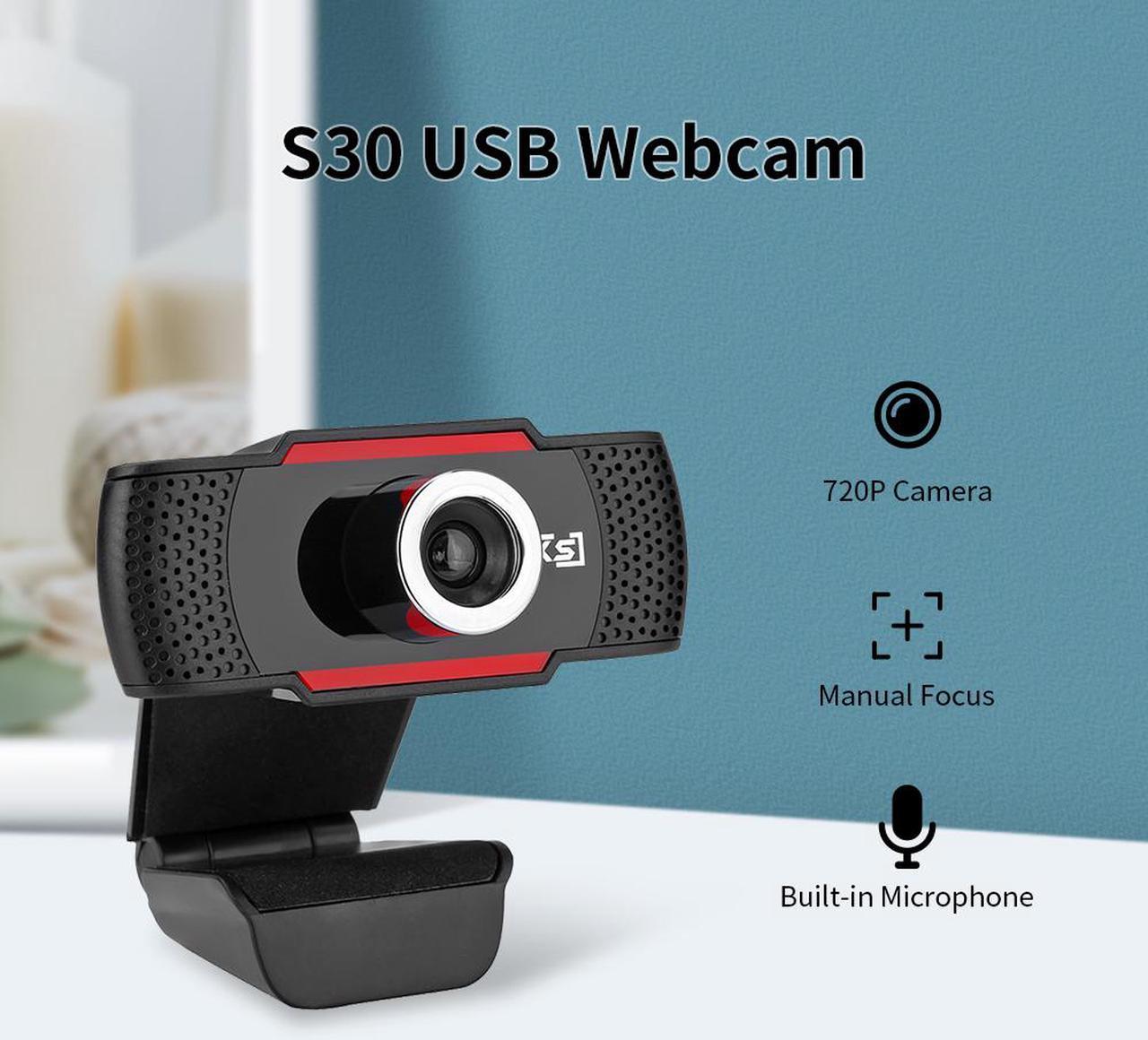 HXSJ S30 720P HD 1.0 Million Pixels Webcam Computer Camera For video conferencing software, Netmeeting and MSN, Yahoo and Skype