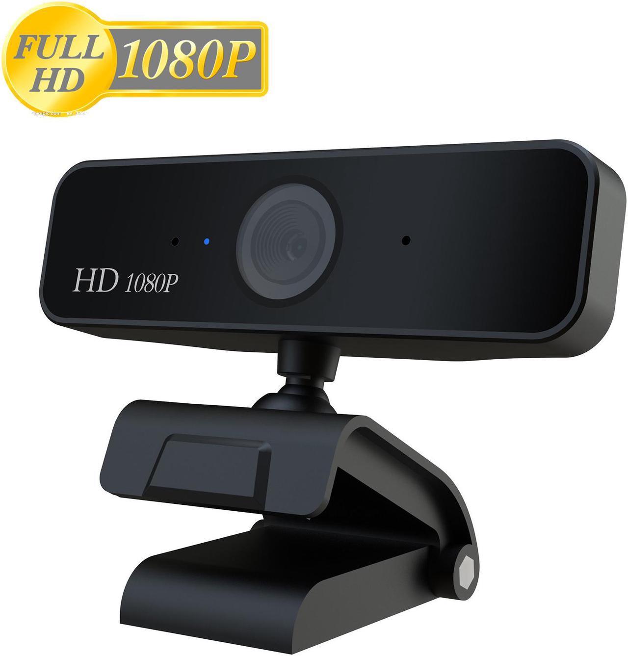 HXSJ 1080p HD Webcam S1, USB Desktop Laptop Camera, Mini Plug and Play Video Calling Computer Camera, Built-in Mic, Flexible Rotatable Clip