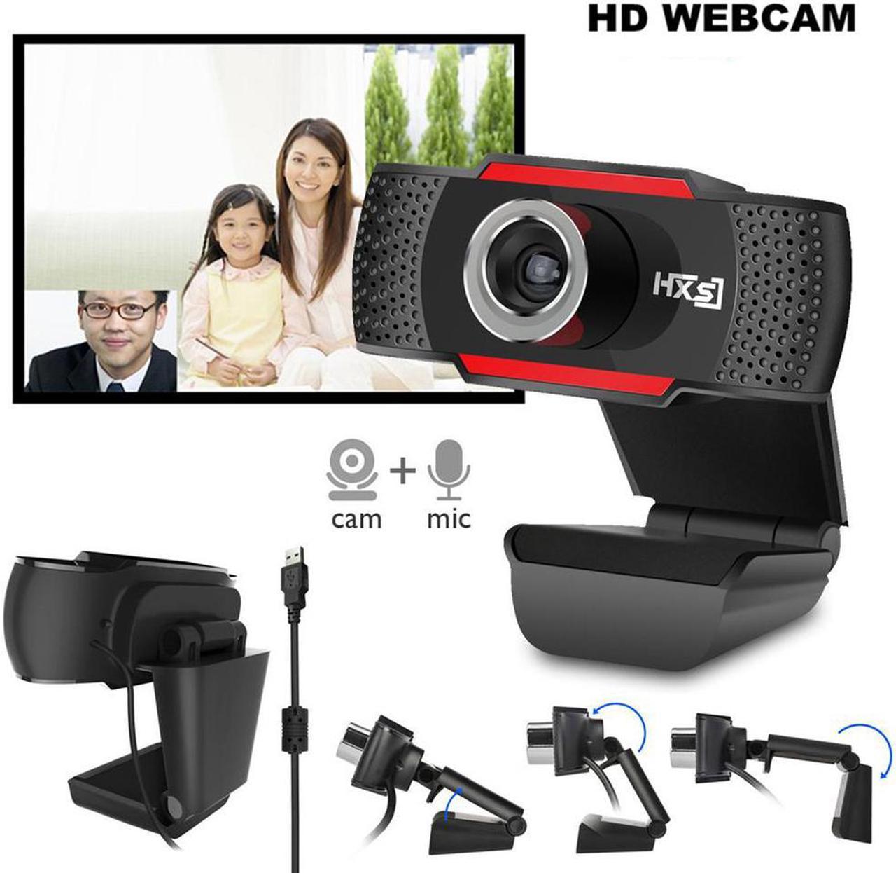 Webcam 480P HD Camera Web Cam 360 Degree Webcam USB MIC Clip-on for Laptop Desktop Computer Accessory