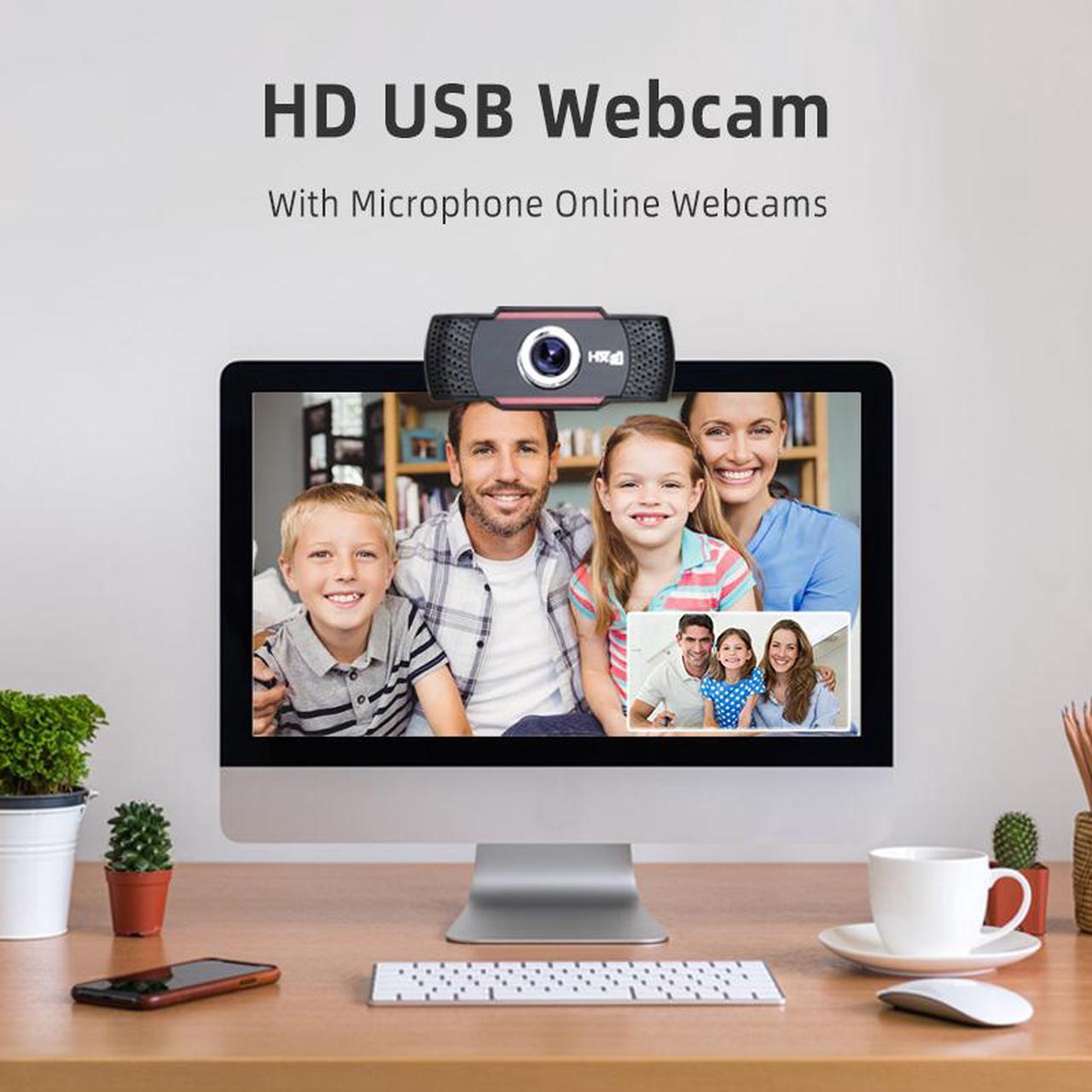 HXSJ S20 Webcam HD 480P PC Web Camera With Absorption Microphone MIC For Skype For Android TV Rotatable Computer USB Web Cam