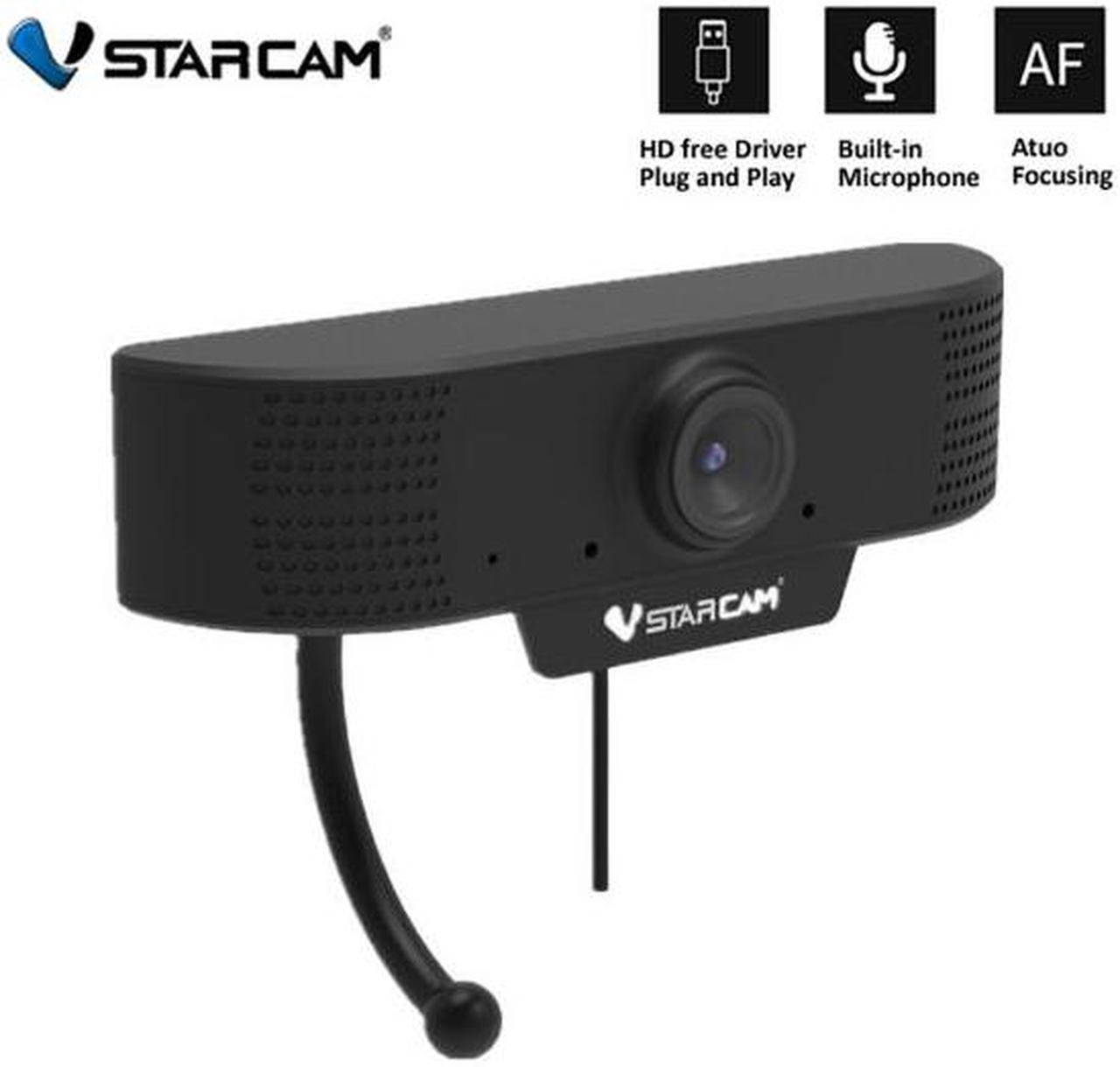 Webcam with Microphone, 1080P HD Webcam Streaming Computer Web Camera -USB Computer Camera for PC Laptop Desktop Video Calling (Black)