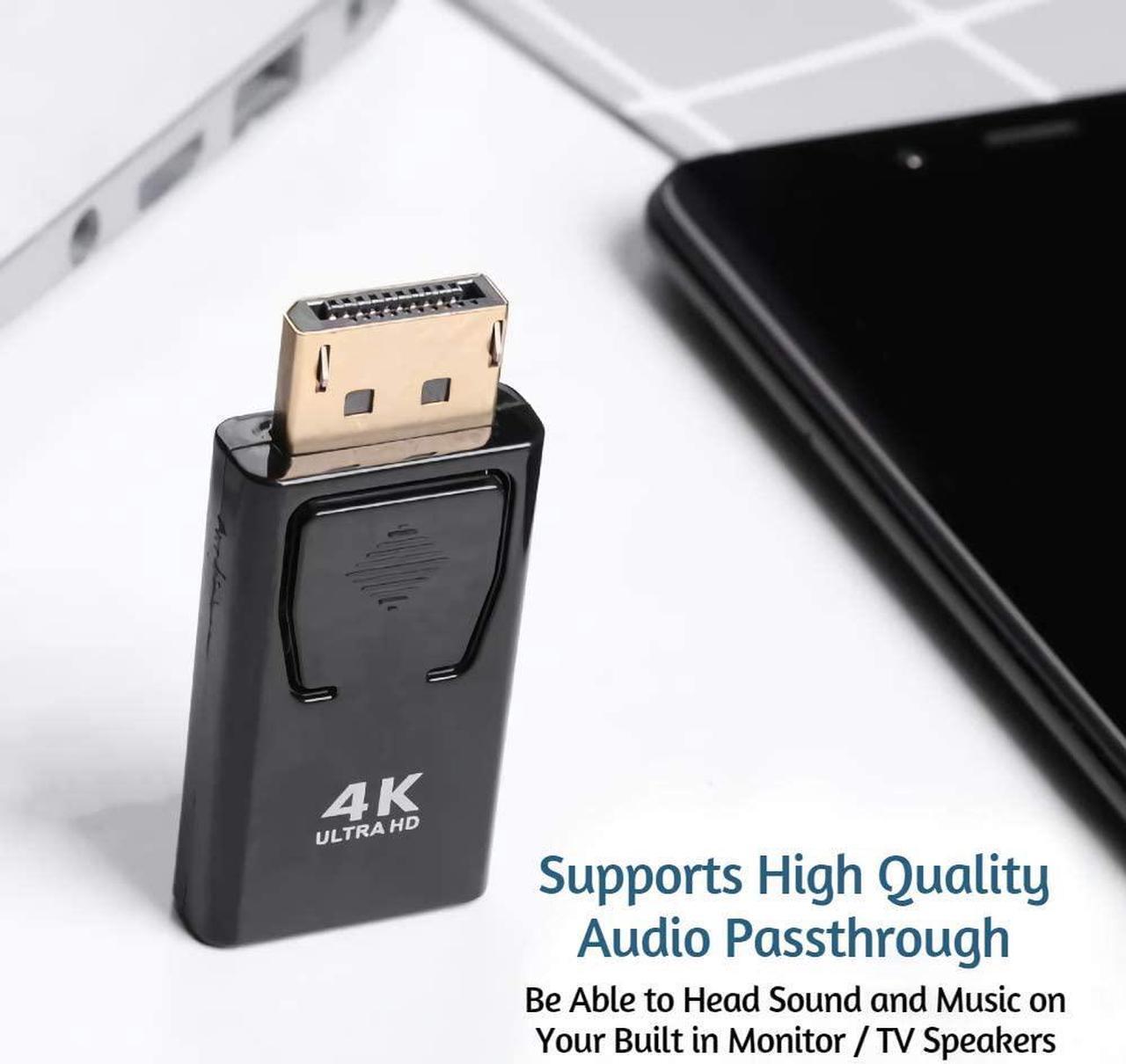Alt view image 3 of 7 - Display Port to HDMI Male Female Adapter Converter DisplayPort DP to HDMI 1080P Plug and Play For HDTV PC, 5-Pack