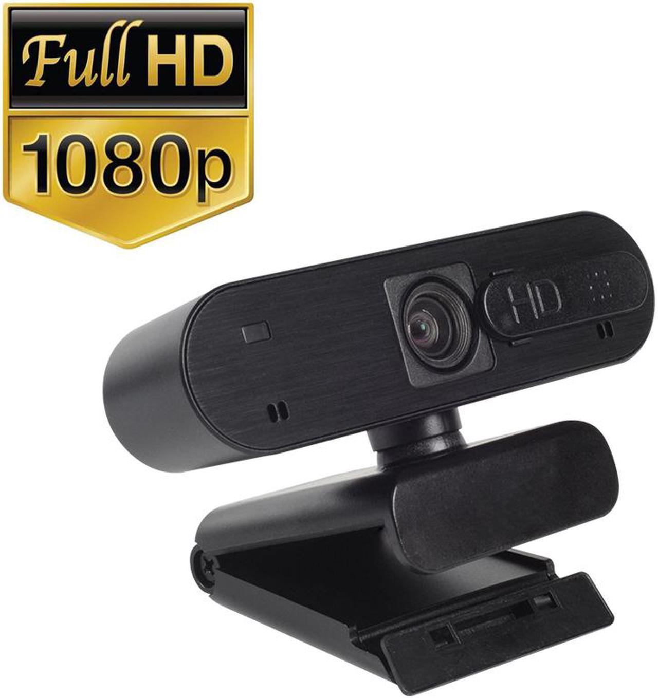 1080P Webcam, Dual Built-in Microphones & Privacy Cover, Full HD Video Camera for Computers PC Laptop Desktop, USB Plug and Play, Conference Study Video Calling, Skype