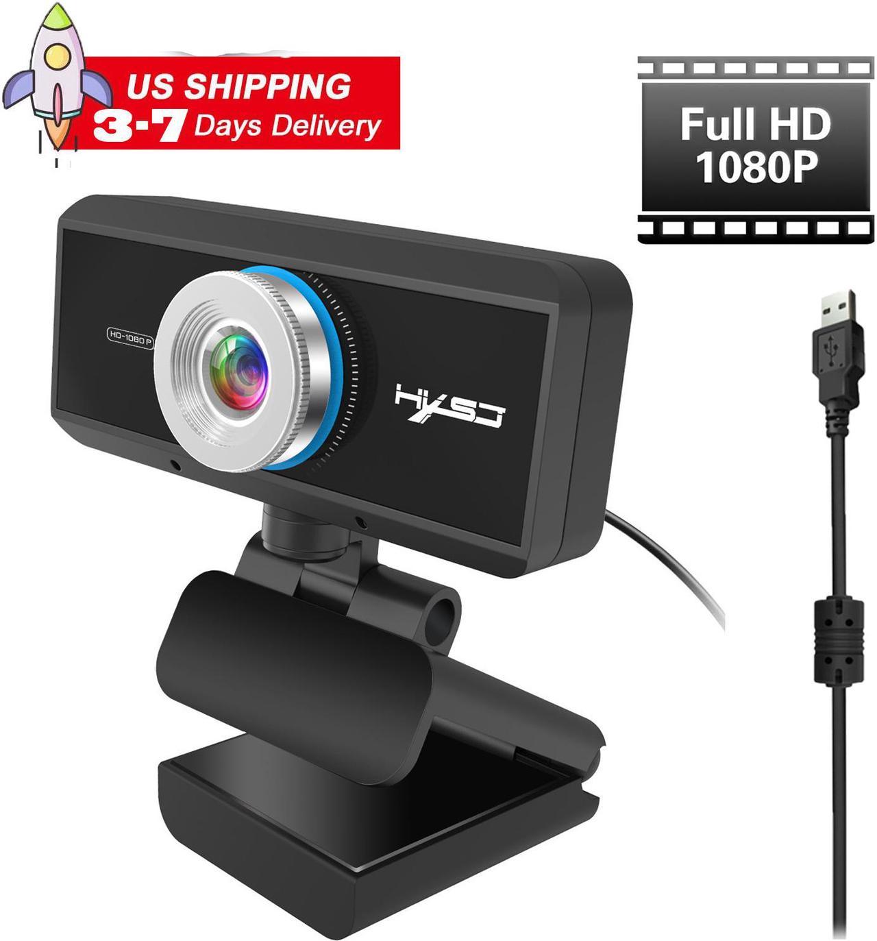 S4 FHD Webcam, 1080p Live Streaming Camera with Stereo Microphone, Desktop or Laptop USB Webcam for Widescreen Video Calling and Recording