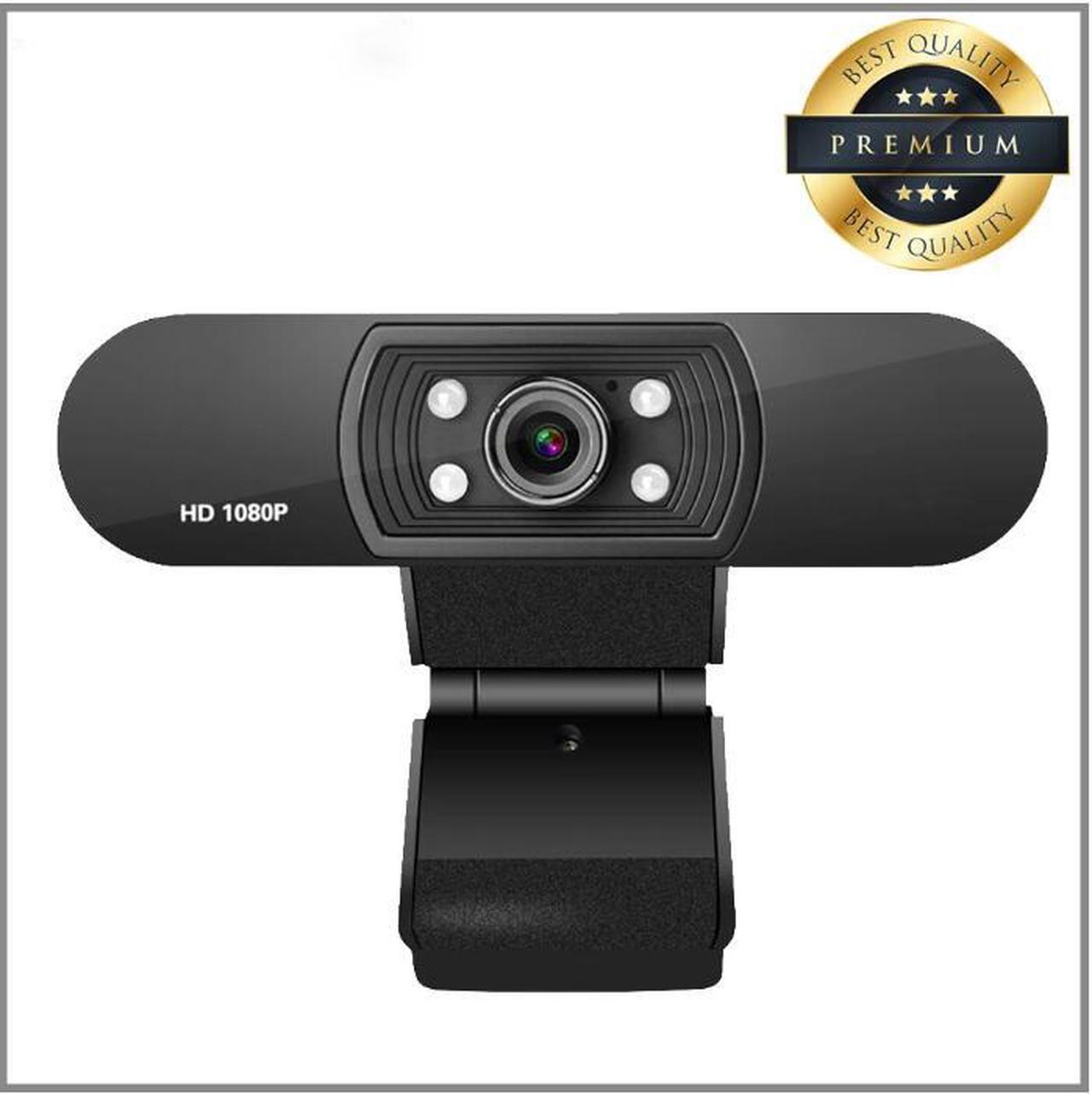 1080P Business Webcam with Microphone, 2020 H800 USB HD Camera, 76-degree Wide Angle, Plug and Play, Laptop Computer Web Cam for Zoom YouTube Skype FaceTime OBS Teams