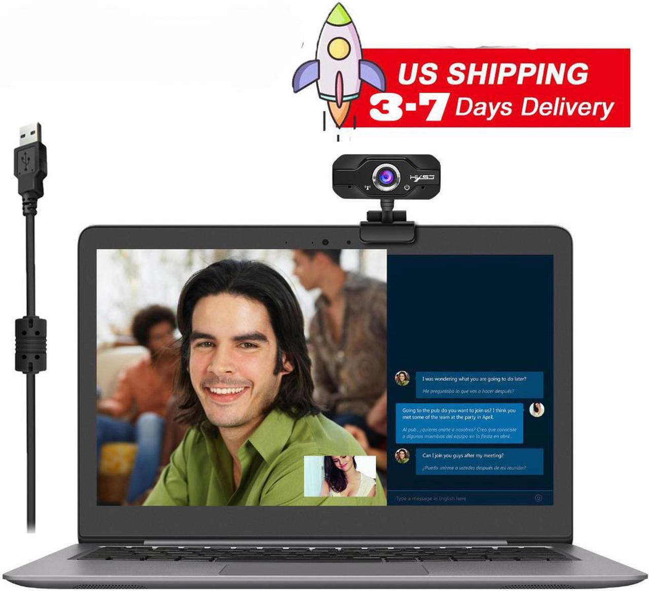 HXSJ S50 1MP Webcam with Mic, Web Camera 720P HD USB Computer Webcam for Video Call Study Online Class Conference Record Game Compatible with Laptop/Desktop Mac Skype/YouTube/Zoom/Facetime