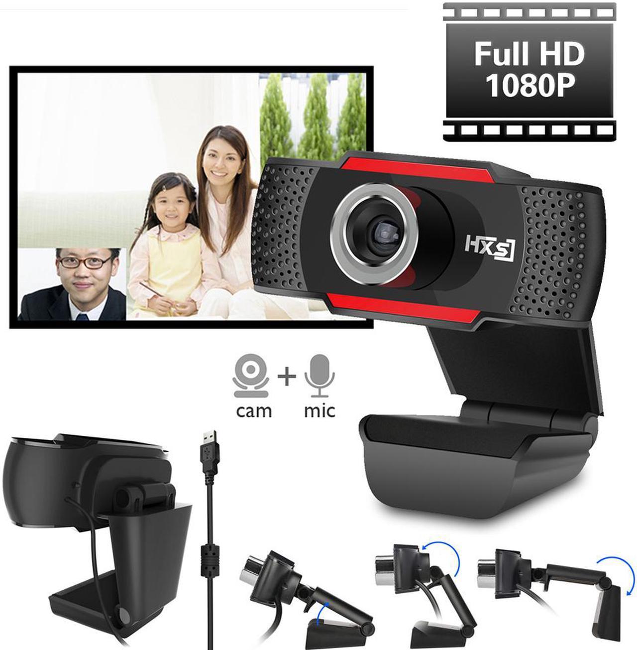 HXSJ S80 Webcam with Microphone, HD 1080p Webcam with Microphone for Desktop,Streaming Webcam for Computer Monitor USB Webcam with 90° Wide View Angle,PC Camera Webcam for Video Calling and Recording