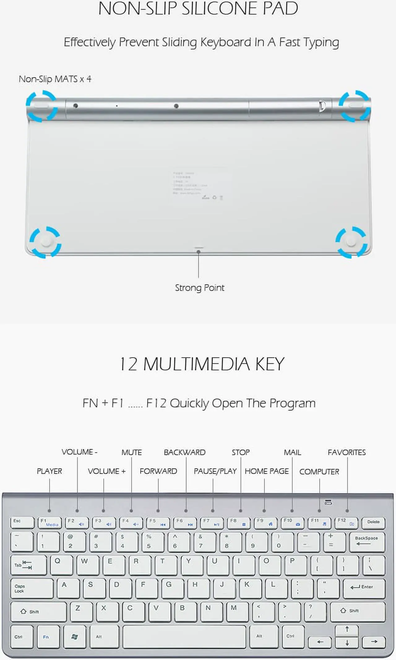 Alt view image 5 of 7 - ESTONE K1088 Wireless Keyboard and Mouse Combo — Keyboard and Mouse Included, 2.4GHz Dropout-Free Connection,Mouse and Keyboard, Standard Packaging-(Black)