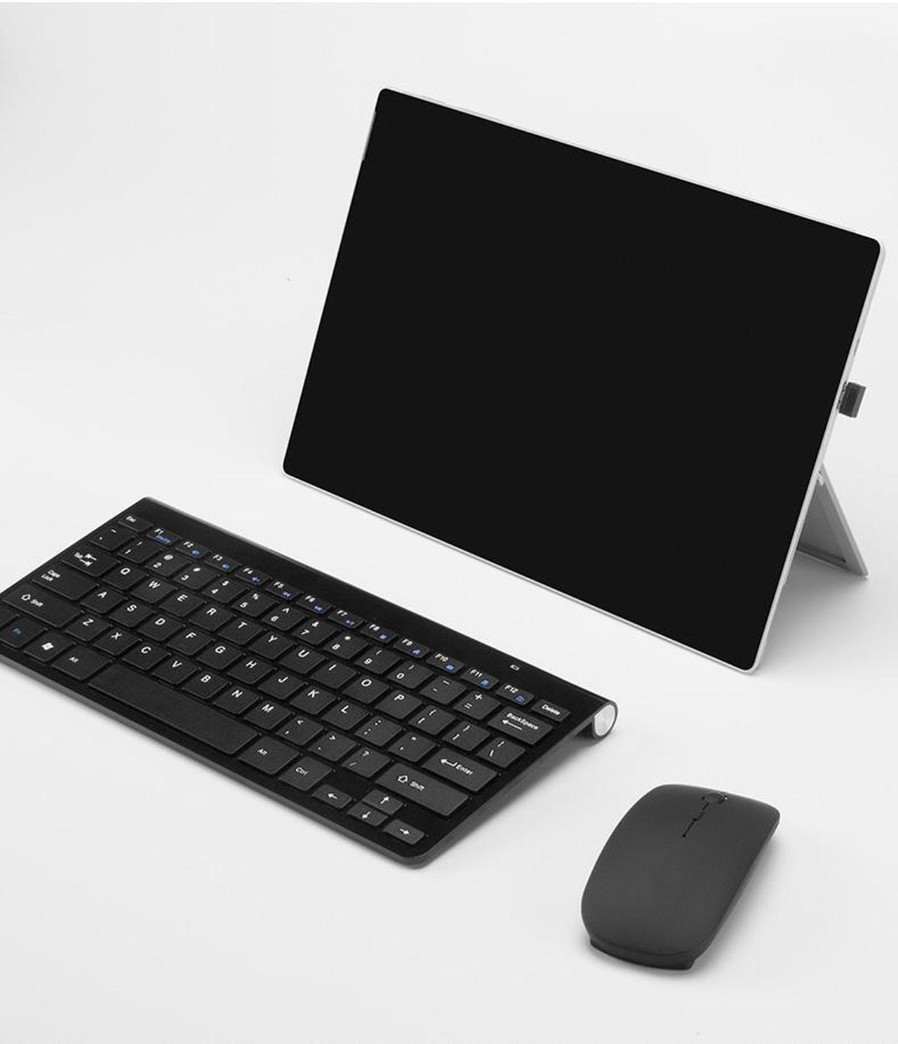 Alt view image 2 of 7 - ESTONE Wireless Keyboard and Mouse Combo, K1088 2.4GHz Compact Wireless Mouse Keyboard for Laptop/PC- Round Keycaps (Black)