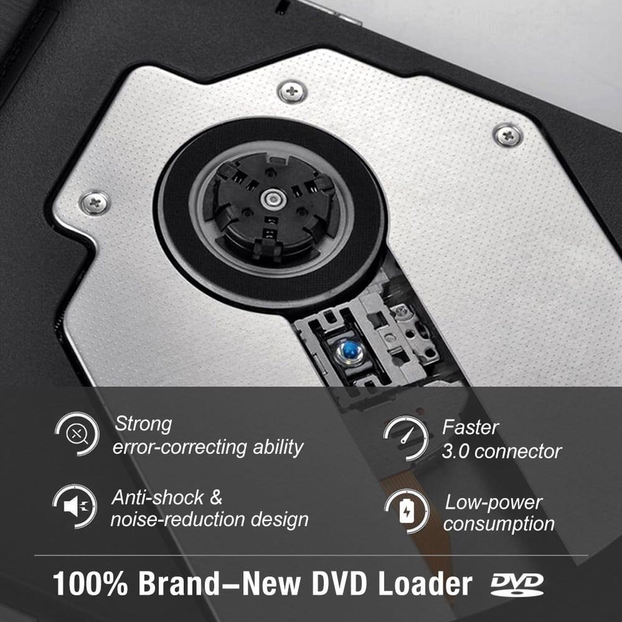 Alt view image 5 of 7 - ESTONE Aluminum External CD Drive Type C USB 3.0 Portable CD DVD +/-RW Drive Slim DVD/CD ROM Rewriter Burner Writer Compatible with Laptop Desktop PC Windows Linux OS Apple Mac Silver