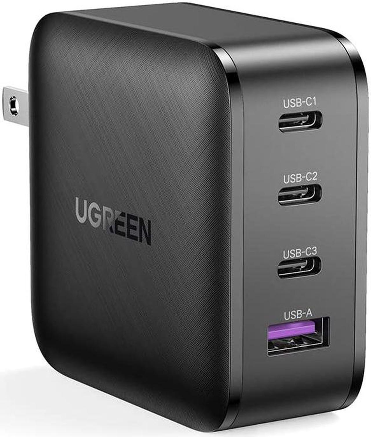 USB C Charger,ESTONE USB C Charger [GaN Tech] 65W 4 Port PD Wall Charger for MacBook, USB C Laptops, iPad Pro, iPhone 12, Pixel, Galaxy and More