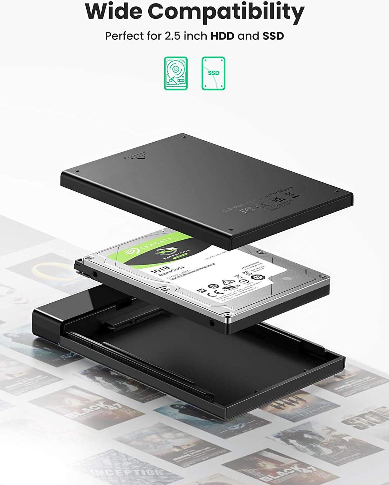 Alt view image 5 of 7 - ESTONE USB-C 3.1 Gen2 HDD Enclosure SATA to USB-C HDD Case 5Gbps 6TB External Hard Drive Enclosure Compatible with 2.5 Inch 7~9.5mm HDD SSD