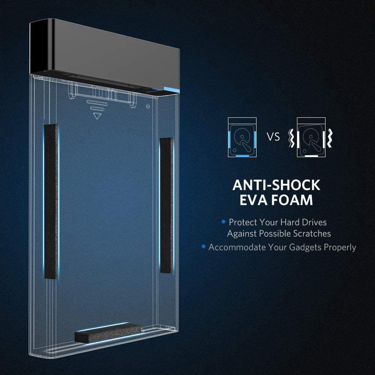 Alt view image 7 of 7 - ESTONE 2.5 inch SATA External Hard Drive Enclosure,SATA III to USB C 3.1 Gen 2 for 2.5 Inch SSD & HDD 9.5mm 7mm - Tool Free Installation, Plug and Play, HDD Box, Supports UASP and up to 6TB