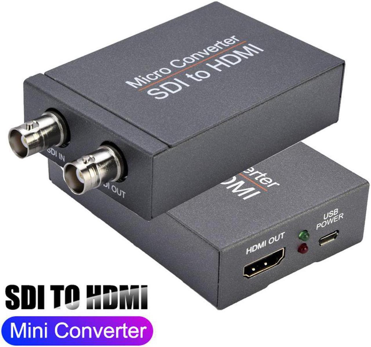 SDI to HDMI Video Micro Converter with Audio Embedder,SDI to HDMI Adapter for SD-SDI, HD-SDI and 3G-SDI Signals,Auto Format Detection