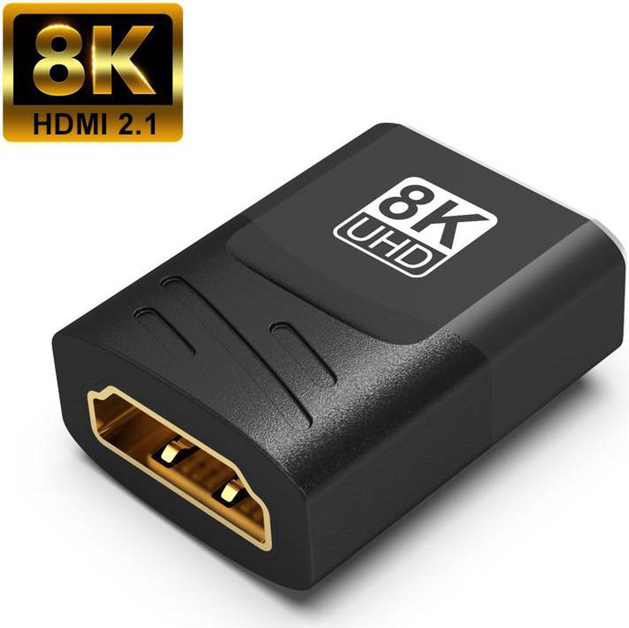 2 Pack 8K HDMI Coupler Female to Female HDMI Adapter Gold Plated, 8k HDMI Extension Adapter Connector Support 8K@60Hz & 4K@120Hz for TV Stick Roku Stick Chromecast Xbox PS5 PS4