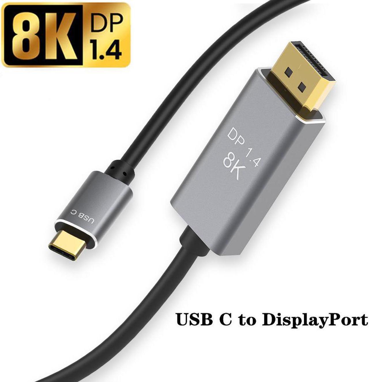 8K USB C to DisplayPort 1.4 Cable 3.3FT (8K@60Hz, 4K@144Hz, 2K@240Hz, HDR), CableCreation Type-C (Thunderbolt 3/4) to DP Cable 32.4Gbps Compatible for Oculus Rift S, MacBook Pro/Air, iPad Pro