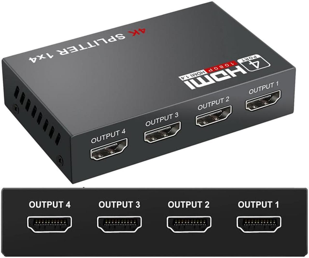 4-Port HDMI Switch 4K,ESTONE 4x1 Switcher Support 4Kx2K@30Hz 3D HDR Full HD 1080P HDCP, HDMI Splitter Hub Compatible with Apple TV Roku Fire TV Stick HDTV PS4 Xbox One