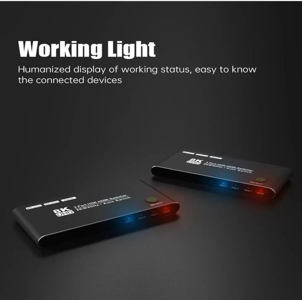 Alt view image 5 of 7 - ESTONE HDMI-Compatible 2.1 8K High Speed 48Gbps Directional Switch 3 in 1out 8K 60Hz 4K 120Hz Splitter Converter