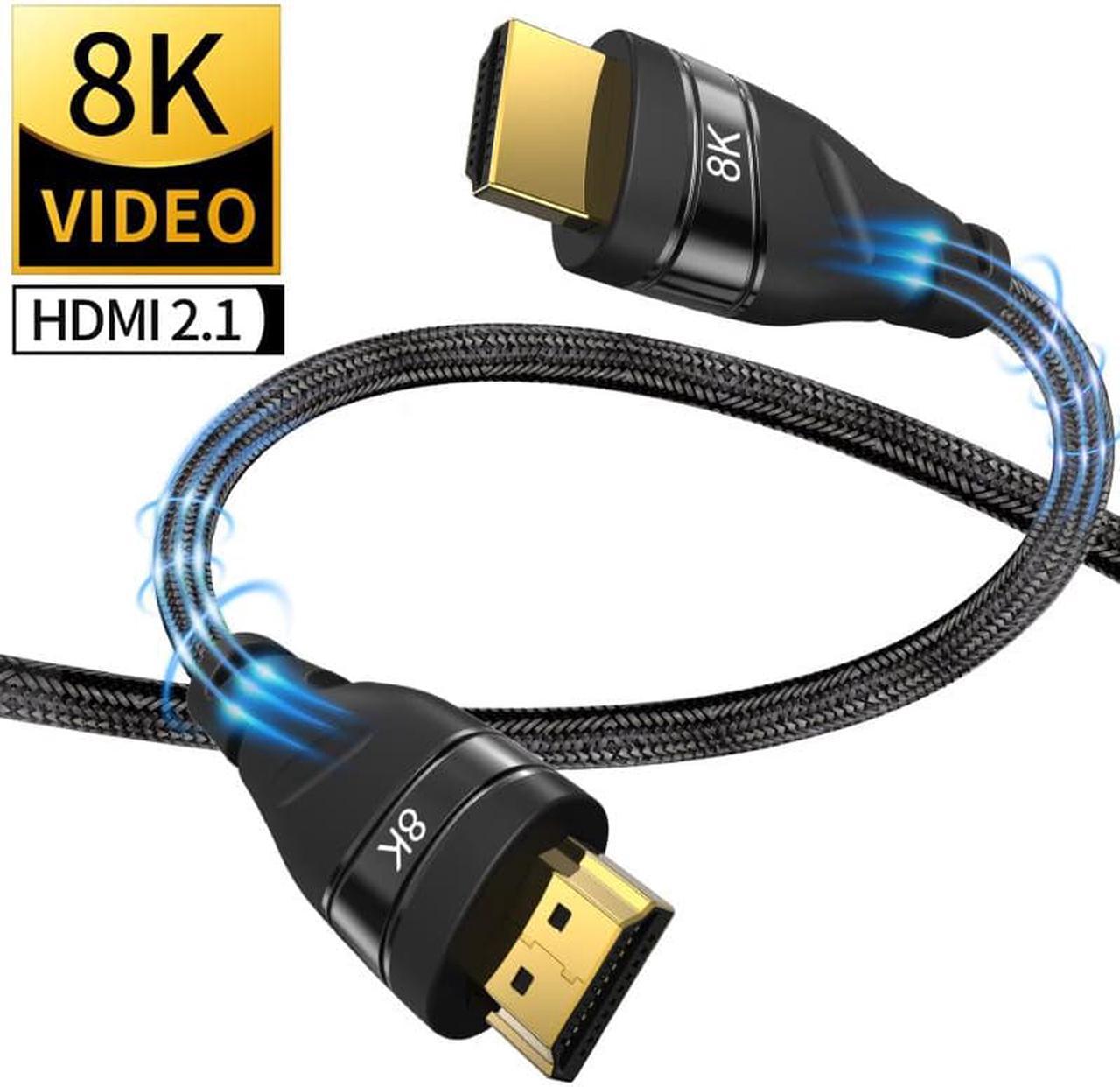 HDMI Cable 8K 10FT,ESTONE 48Gbps Ultra High Speed HDMI Cord,Compatible with Apple TV,Roku,Samsung QLED,Sony LG,Nintendo Switch,Playstation,PS5,PS4,Xbox One Series X,HDMI 8k Ultra HD Cable (10FT)