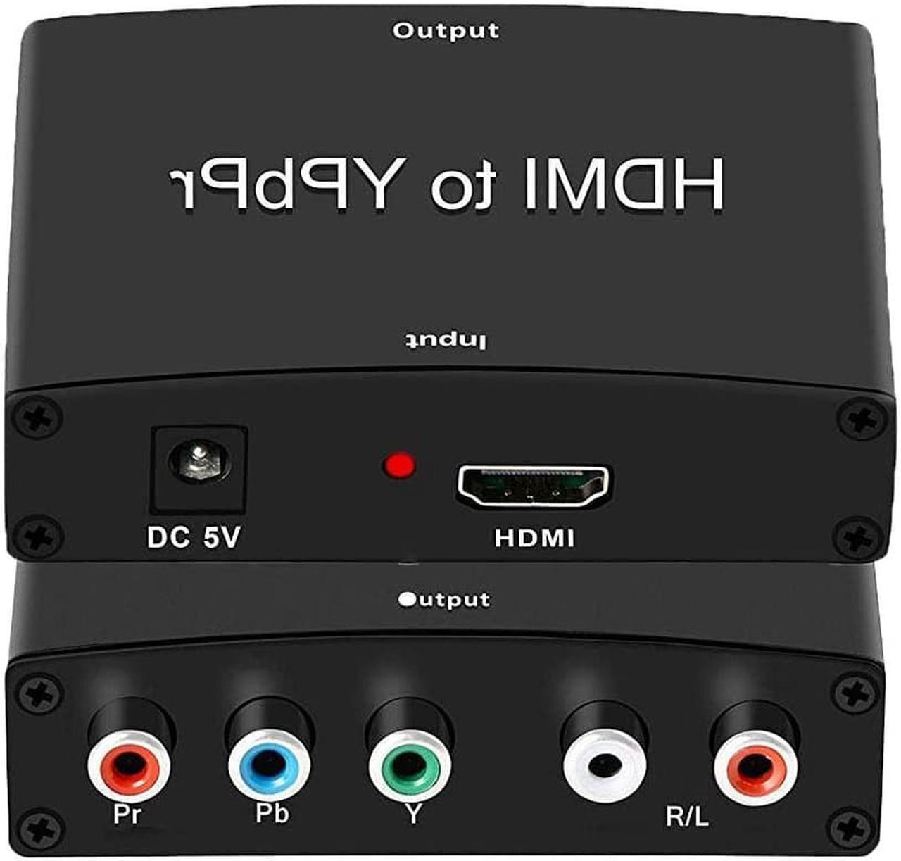 HDMI to Component Converter, 1080P HDMI to RGB Converter, HDMI to YPbPr 5RCA Converter, HDMI in Component YPbPr Out Converter Adapter (HDMI to Ypbpr)