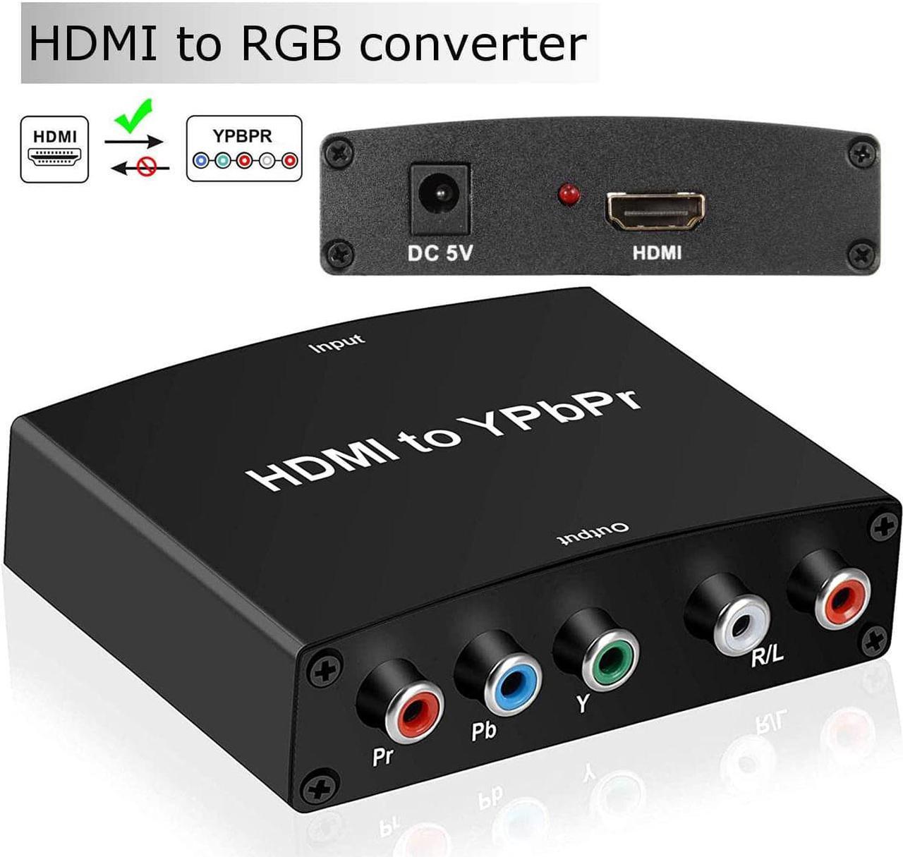 HDMI to Component Converter, 1080P HDMI to YPbPr, HDMI to RGB Converter, HDMI in Component Out Converter for MacBook TV Blu-Ray DVD PS4 DVD, PSP, Xbox 360,Amazon Fire TV (HDMI to Ypbpr)