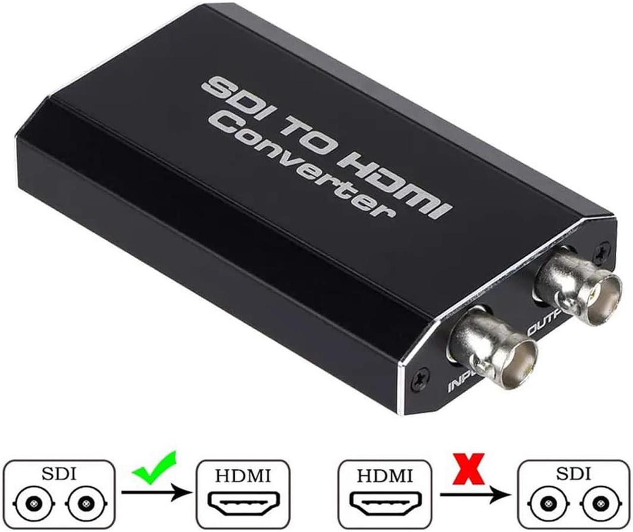 1080P SDI to HDMI Converter, Mini SDI to HDMI Audio Video Converter Adaptr Support 3G-SDI, HD-SDI, SD-SDI with SDI Loopout for Camera HDTV  (OZH5-1)