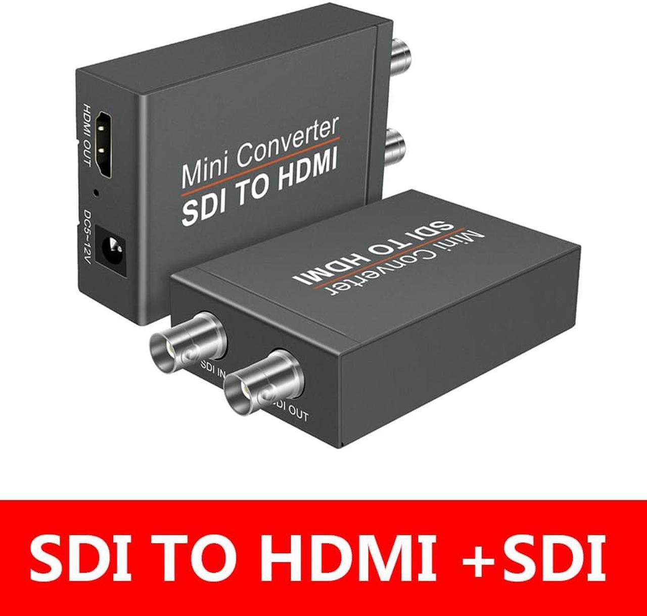 SDI to HDMI Converter,ESTONE 3G-SDI/ HD-SDI/ SD-SDI to HDMI Adapter, Auto Format Detection SDI to HDMI Video Converter Stereo Audio De-embedder  (OZH5)