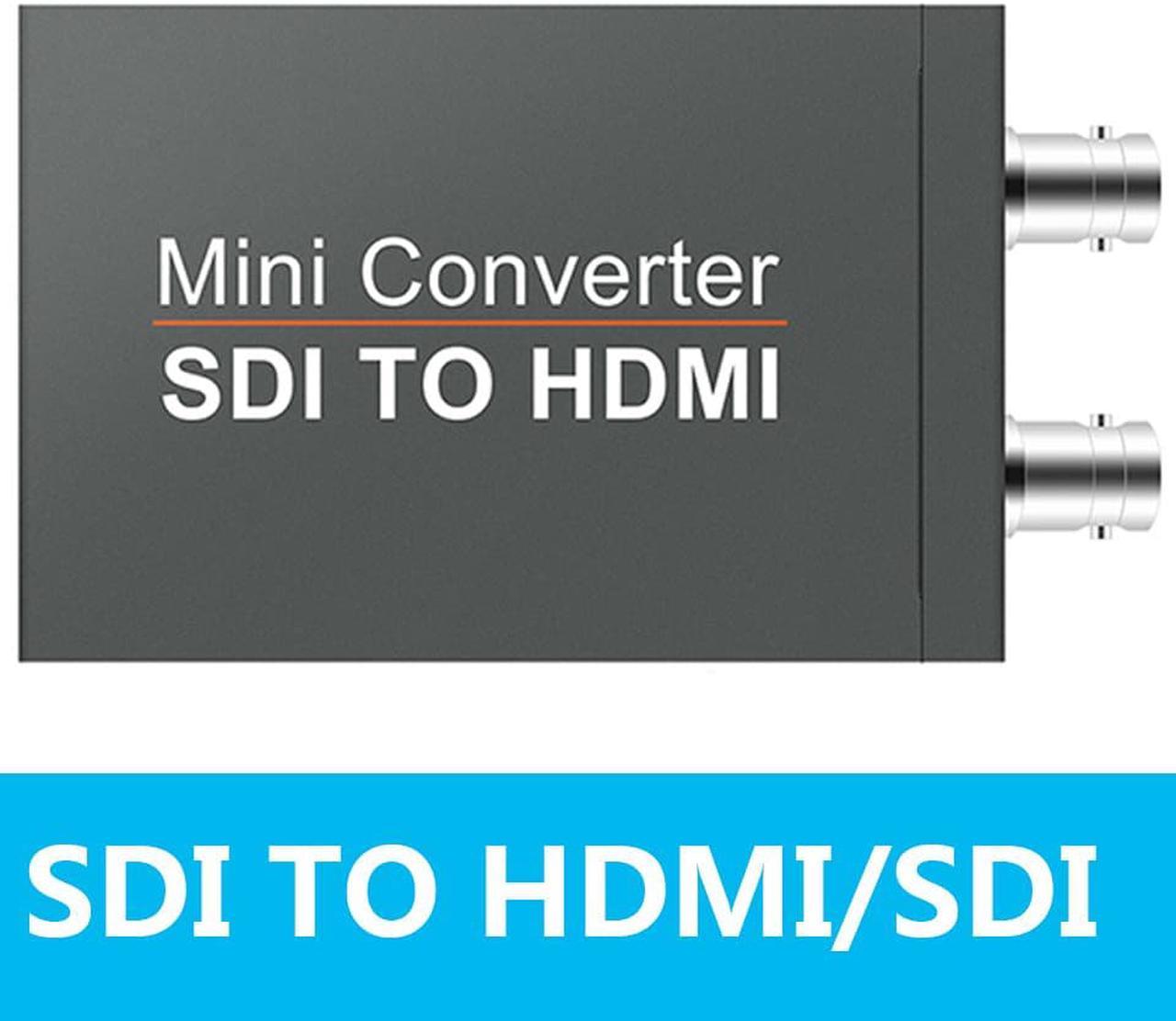 1080P SDI to HDMI Converter,ESTONE Mini SDI to HDMI Audio Video Converter Adaptr Support 3G-SDI, HD-SDI, SD-SDI with SDI Loopout for Camera HDTV  (OZH5)