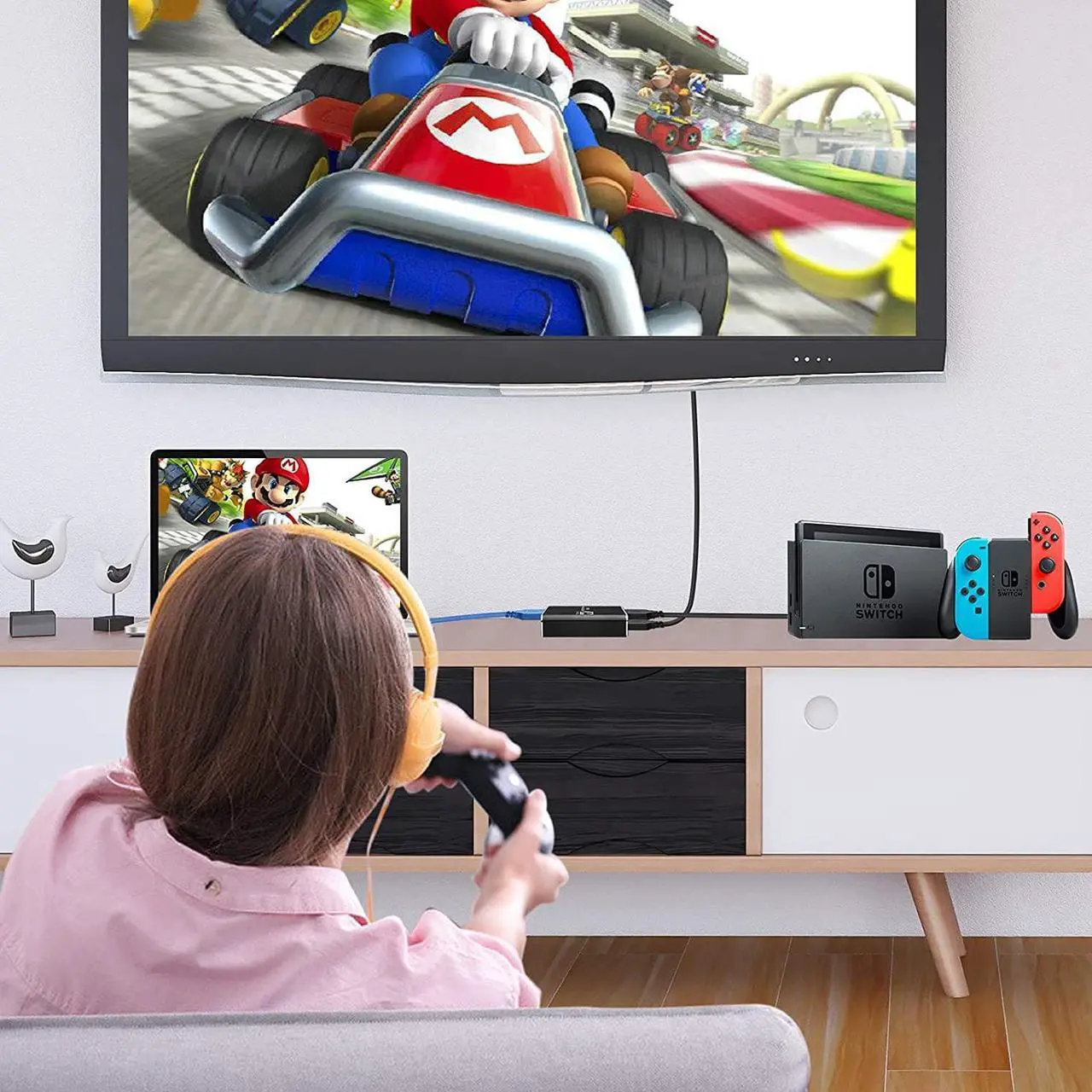 Alt view image 4 of 7 - External Capture Card, Stream and Record in 1080p@60Hz 4K@30Hz with ultra-low latency on PS5, PS4/Pro, Xbox Series X/S, Xbox One X/S, in OBS and more, works with PC and Mac