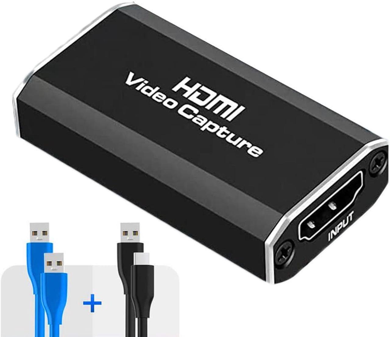 4K HDMI Video Capture Card,Video Record Card, Audio Capture Adapter HDMI to USB-A/USB-C Video Capture Card for Teaching,Broadcasting,Gaming,Streaming,Video Conference