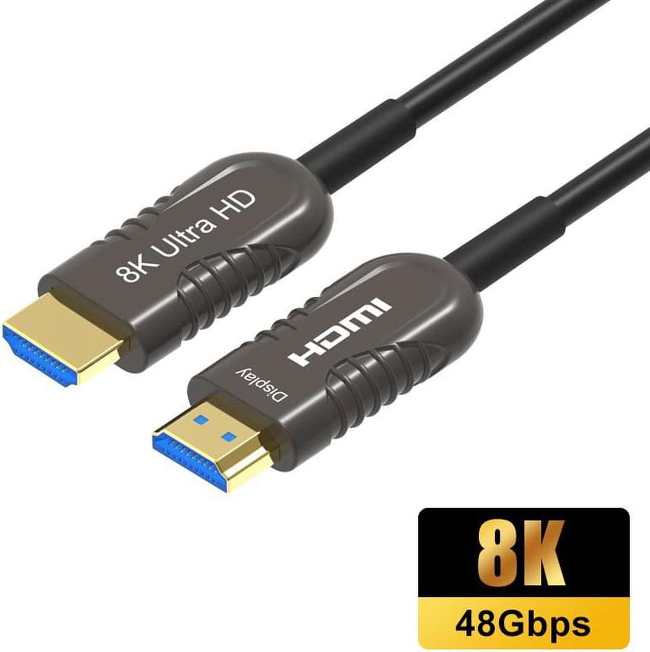 Premium Certified HDMI 2 .1 Cable 16ft/5M48Gbps 8K Fiber Optic HDMI CableDigital Audio/UHD Video Cable Supports 8K @60Hz/4K @120Hz, 4:4:4 RGB, eARCUHDHDR