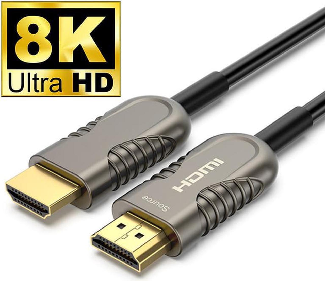 8K Fiber Optic HDMI2.1 Cables, 16FT/5M 48Gbps 8K & 4K Ultra High Speed Cords(8K@60Hz 7680x4320, 4K@120Hz) eARC HDR10 HDCP 2.2 & 2.3 3D, Compatible for PS5/PS4/X-Box/Roku TV/HDTV