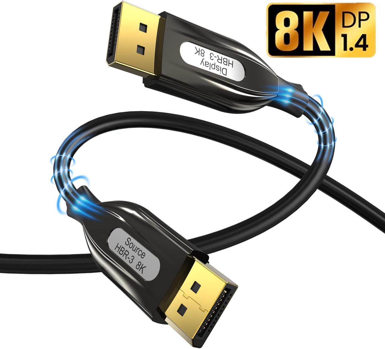 Fiber Optic DP 1.4 DisplayPort Cable, Fiber DP1.4 Cable, 8K@60HZ, 4K@144HZ, 16ft