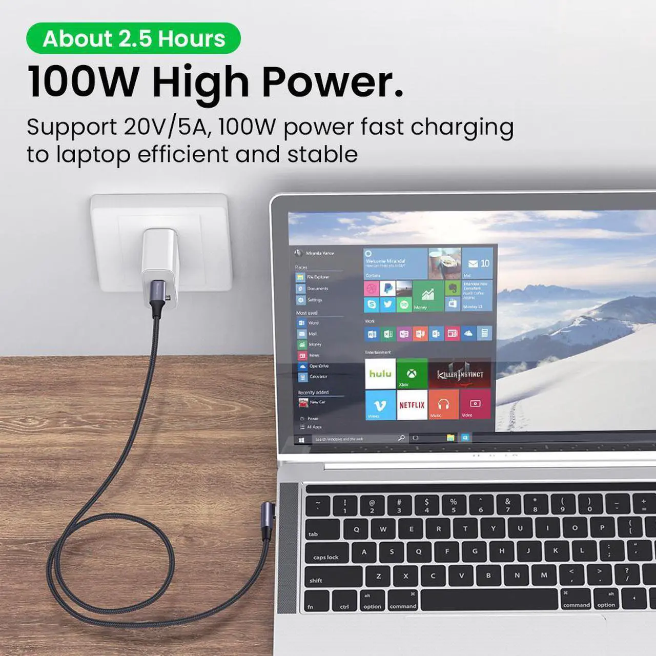 Alt view image 7 of 7 - Right Angle USB C Cable [10ft, 1-Pack], 5A PD100W Super Fast Charging Cable Type C to Type C Cable USB C Charger Cord for MacBook Pro Air i Pad Thunderbolt Samsung Galaxy Switch PS5 USB C Device