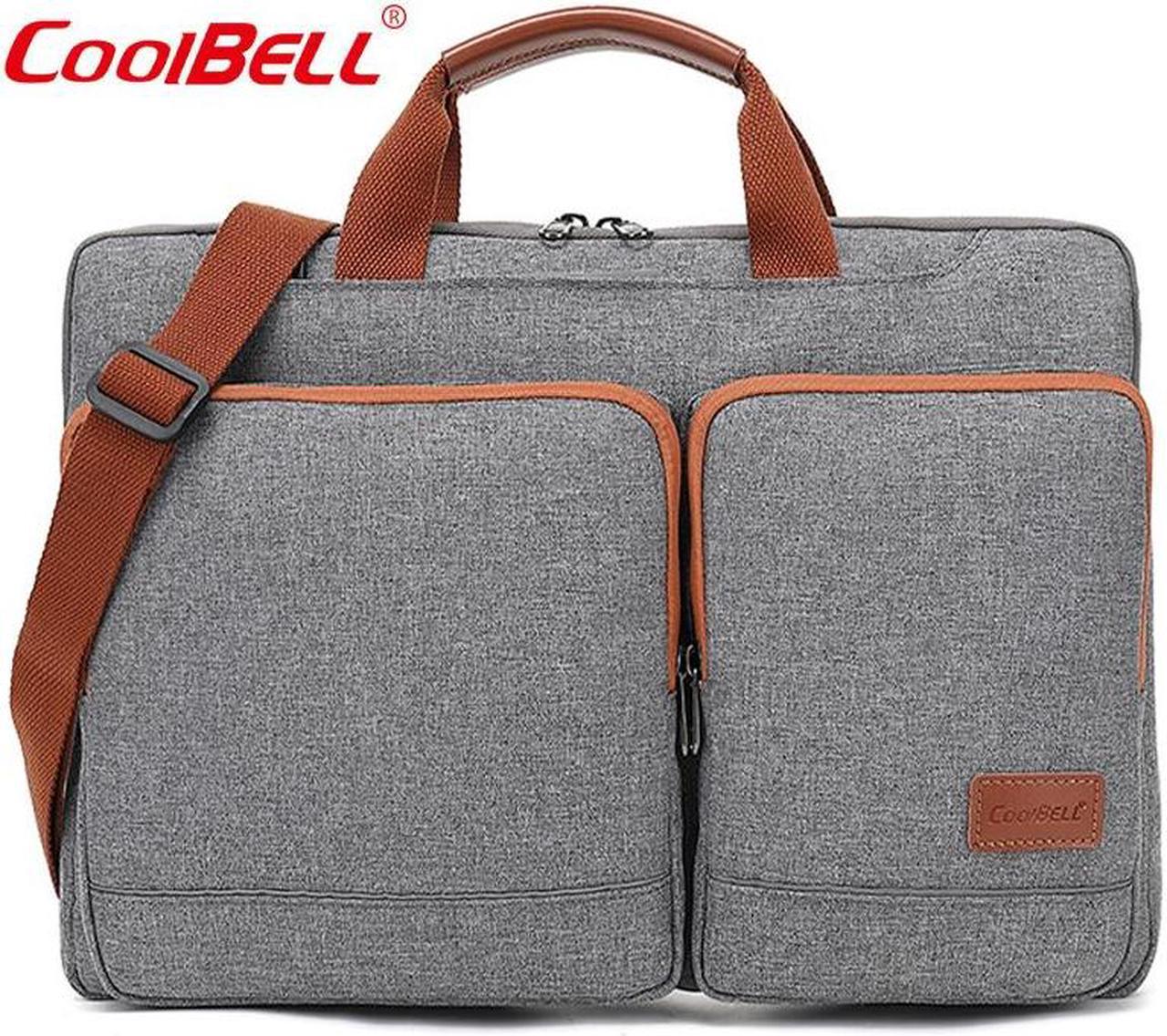 Laptop Shoulder Bag, 15.6-Inch Laptop or Tablet, Sleek, Durable and Water-Repellent Fabric, Lightweight Toploader, Business Casual or School, Grey