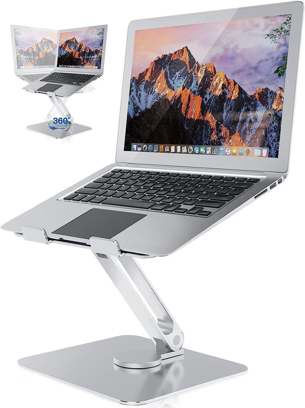 Foldable Rotating Adjustable Laptop Stand,Ergonomic Laptops Elevator for Desk, Metal Computer Riser, Foldable Computer Stand Compatible with 7 to 11 inches Tablets, 10 to 17.3 Inches Laptops