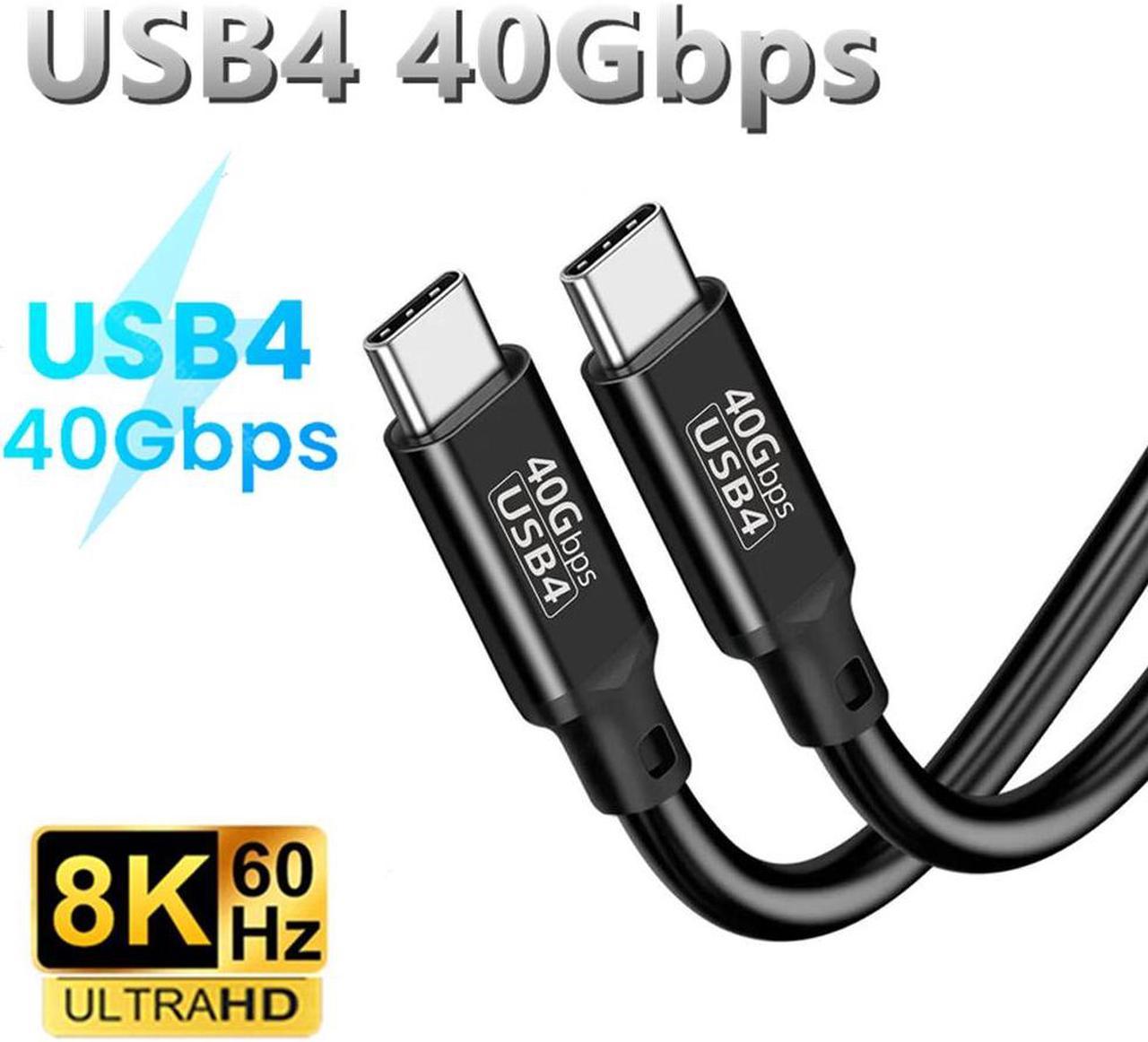 USB4 Cable, USB C to USB C Cable Support 240W Power Delivery, 8K/6K@60Hz & 40Gbps Data Transfer for MacBook Pro/Air Samsung S22 eGPU Docking GaN Charger. 1.6FT