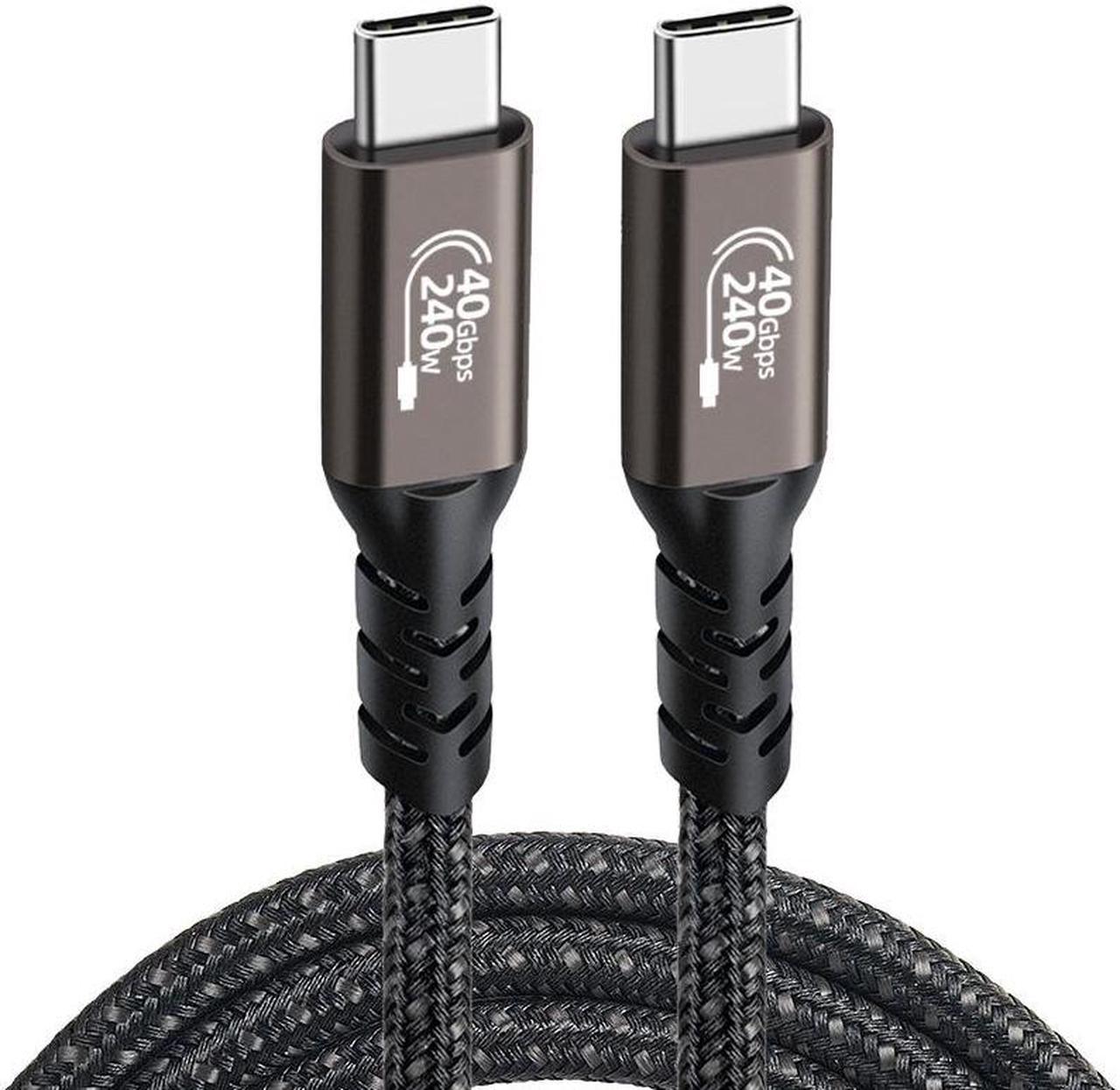 USB C to USB C Cable, USB4.0 Gen 3 USB-C Cable 1.5ft - 8K UHD 40Gbps USB C Cable 240W PD Fast Charging Cable for Thunderbolt 3/4, Oculus Quest, MacBook Pro, iPad Pro, Galaxy S23, Nylon Braided