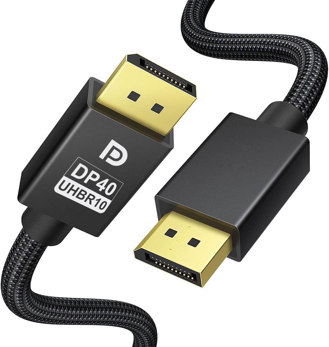 8K DisplayPort Cable 2.1 3.3FT, Display Port Cable 240hz,Ultra High Speed 40Gbps, DP Cable 8K@60hz, 4K@120Hz, 4K@144hz, HDR10, HBR10 Display Port Cord for Gaming Monitor Graphics Card